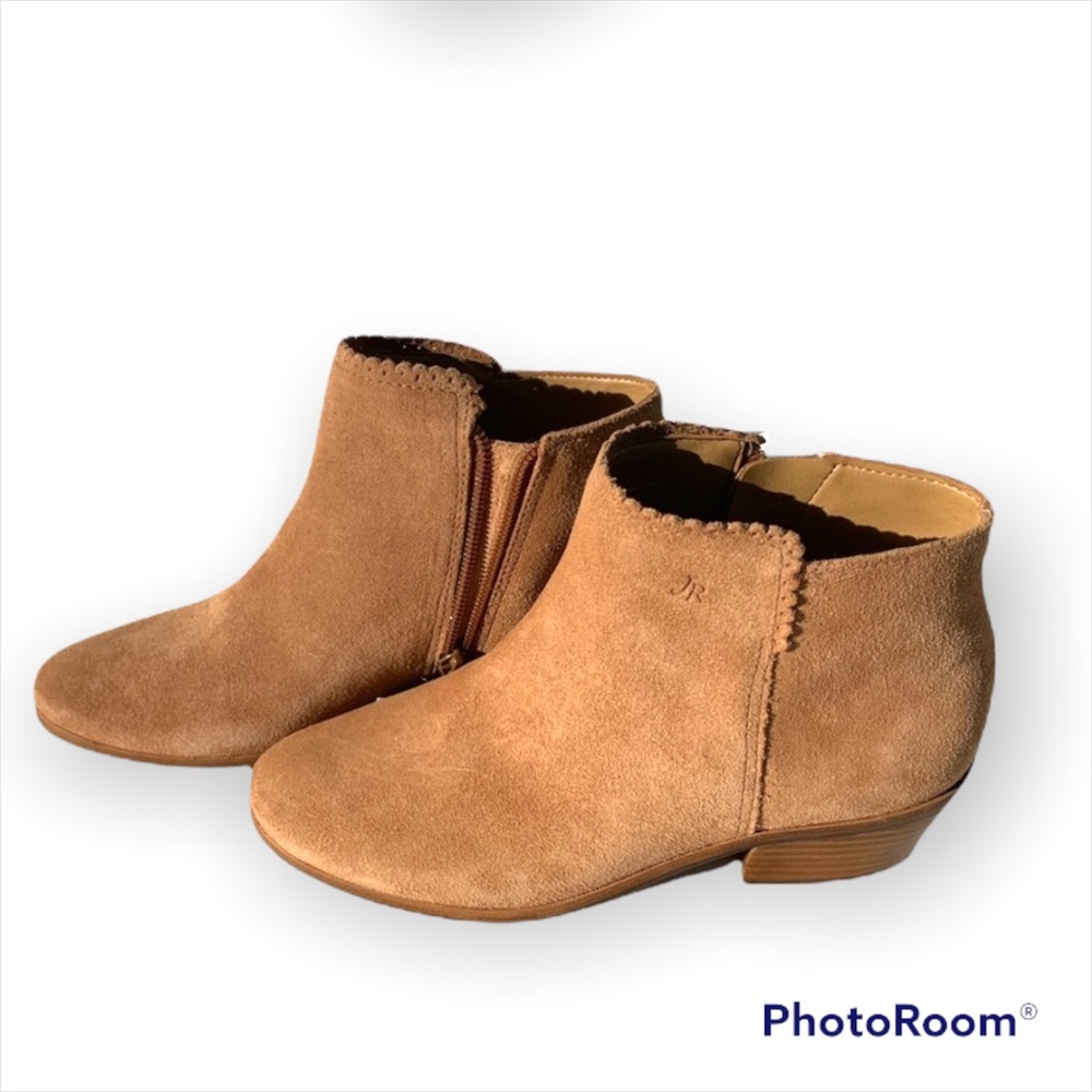 Jack Rogers suede scalloped trim boots size 6 new